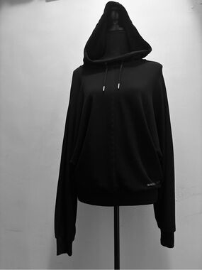 Superdry Men's Black Zip-Up Hooded Sweater